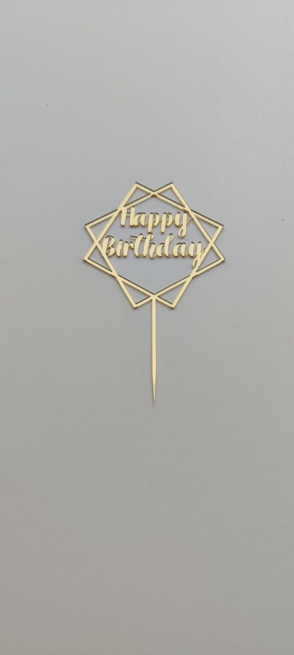 Toper plexiglas ”Happy birthday”