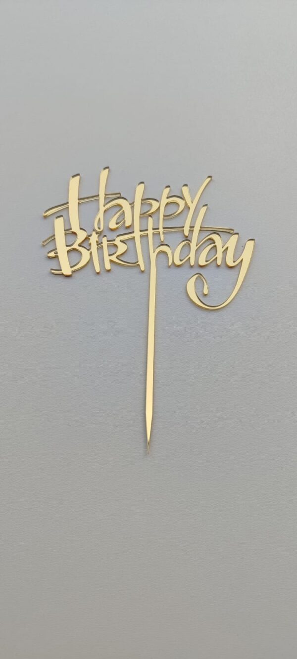 Toper plexiglas ”Happy birthday”