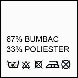 67% BUMBAC  |  33% POLIESTER