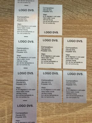 Etichete compoziție imprimate pe satin